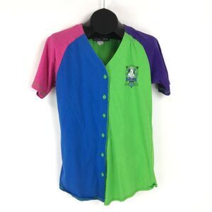 Vintage Fido Dido Baseball Shirt Adult Medium 80s Colorblock 7up Cotton Rare